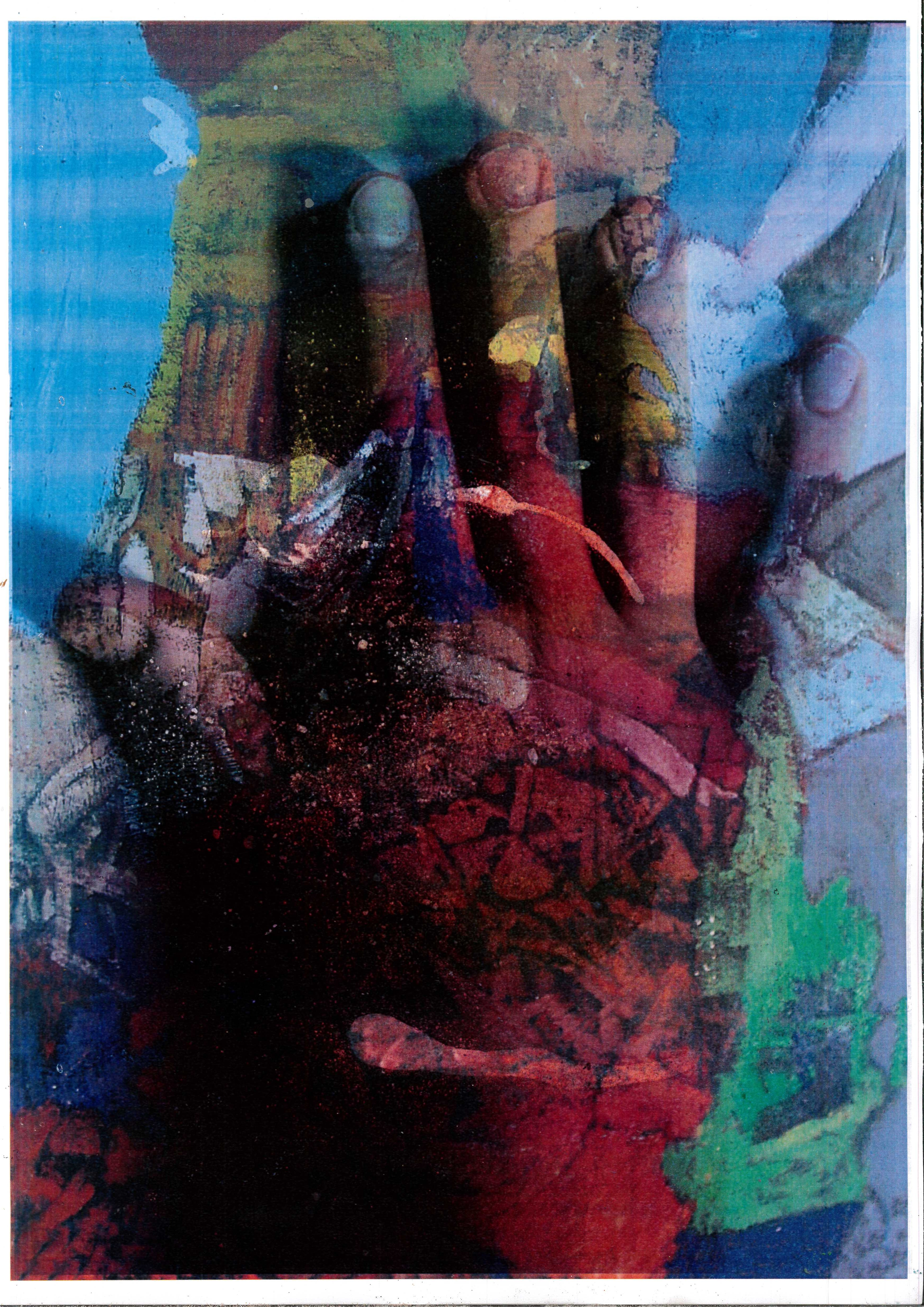 painting turning into dust